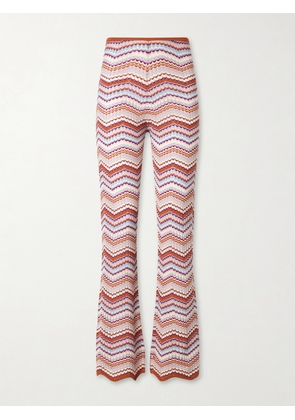 RIXO - Boni Striped Chocheted Cotton Straight-leg Pants - Multi - UK 6,UK 8,UK 10,UK 12,UK 14,UK 16,UK 18,UK 20