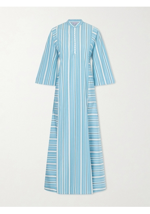 Thierry Colson - Rachel Striped Cotton-poplin Kaftan - Blue - x small,small,medium,large,x large