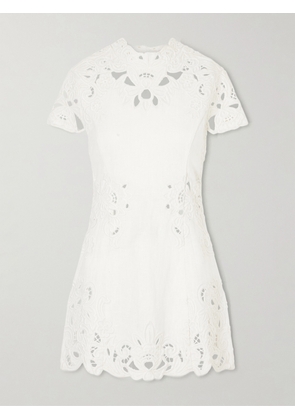 Cult Gaia - Zafira Guipure-lace Linen Mini Dress - Neutrals - US0,US2,US4,US6,US8