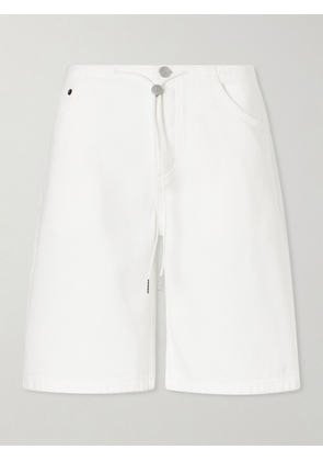Still Here - Low-rise Denim Shorts - White - 24,25,26,27,28,29,30,31,32