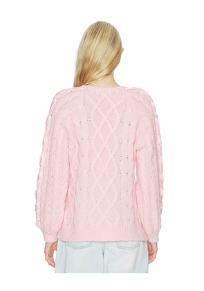 LoveShackFancy Kloss Pullover in Pink. Size M. Also in XXS, XS, S, L, XL.