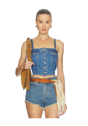 LEVI'S Denim Tube Top in Blue. Size S. Also in XS, M, L.