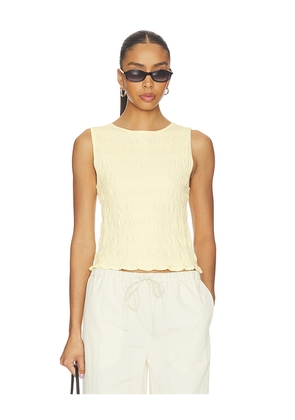 Madewell Sachi Smocked Tank Top in Yellow. Size S. Also in L, M, XL, XS.