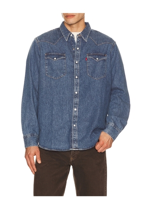 LEVI'S Barstow Western Standard Shirt in Blue. Size XL/1X. Also in L, S, M.