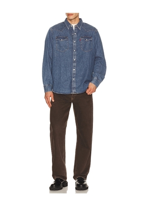 LEVI'S Barstow Western Standard Shirt in Blue. Size XL/1X. Also in L, S.