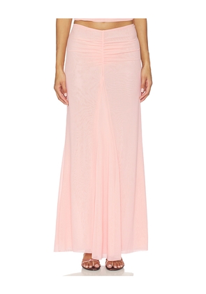 MAJORELLE Chantal Maxi Skirt in Rose. Size XXS. Also in XS, S, M, L, XL.