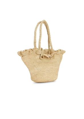 Loeffler Randall Cyrus Woven Tote Bag in Neutral.