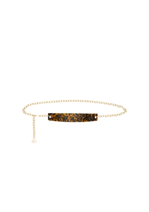 Lele Sadoughi Bessette Chain Belt in Brown. Size S. Also in L.