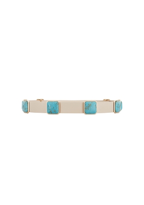 Lele Sadoughi Oasis Station Belt in Teal. Size S/M. Also in L/XL.