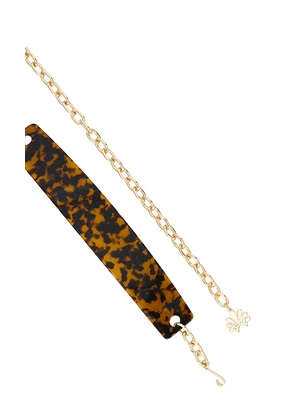 Lele Sadoughi Bessette Chain Belt in Brown. Size S. Also in L.