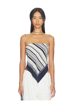 Lovers and Friends Carmen Scarf Top in Navy,White. Size XS/S. Also in M/L.