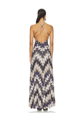 Missoni Sleeveless Long Dress in Blue,White. Size 36/0. Also in 38/2, 40/4, 42/6.