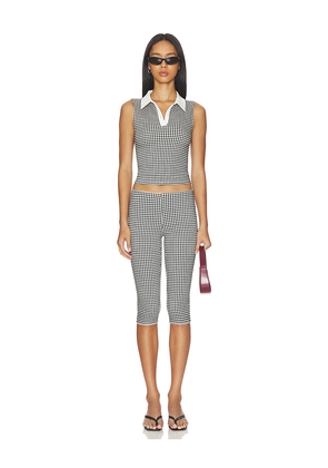 MORE TO COME Tarah Capri Set in Black,White. Size XXS. Also in XS, S, M, L, XL.