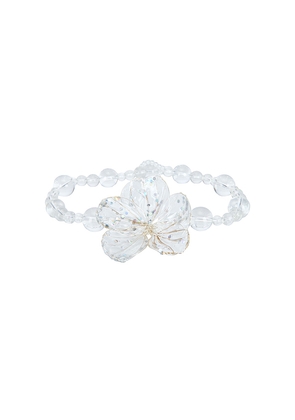 Susan Fang Resin Flower Choker in White.