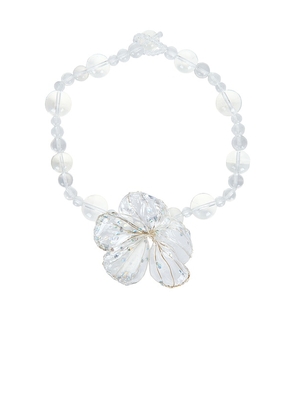 Susan Fang Resin Flower Choker in White.