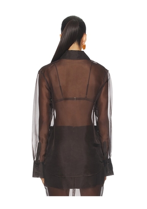 SEROYA Estella Top in Brown. Size L. Also in M, S.