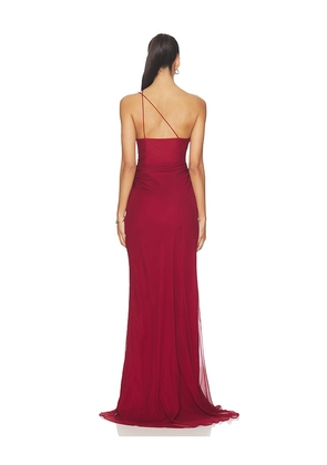 The Sei Strappy Diaphanous Gown in Red. Size 4. Also in 2.