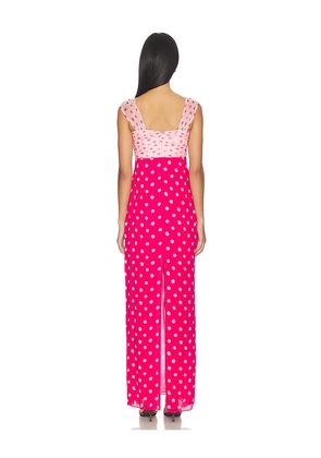 SALONI Chani Long Dress in Pink. Size 0. Also in 2, 8.