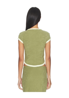 The Line by K Lavi T-shirt Terry in Green. Size XS. Also in M.
