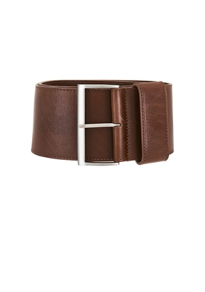 St. Agni Wide Classic Belt in Brown. Size XS-S. Also in M-L.
