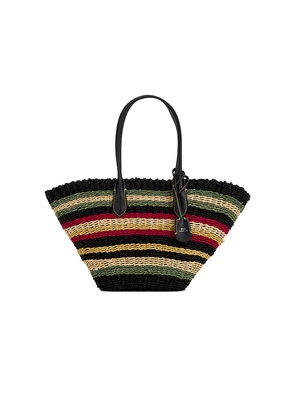 Polo Ralph Lauren Twist Raffia Tote Bag in Brown.