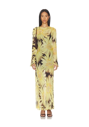The Wolf Gang Lottie Maxi Dress in Yellow. Size XS. Also in M, S, XL.