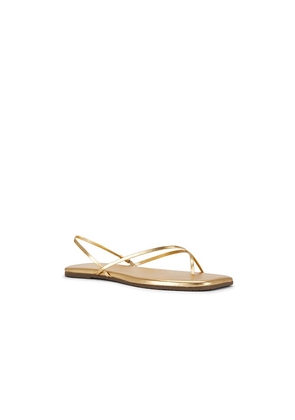 TKEES Millie Sandal in Metallic Gold. Size 6. Also in 7, 8, 9, 10, 11.