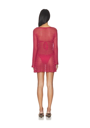 Vix Swimwear Belle Short Cover Up in Red. Size S. Also in XS, M, L.