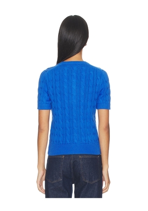 Polo Ralph Lauren Cotton Short Sleeve Cardigan Sweater in Blue. Size XXS. Also in S, M, L.