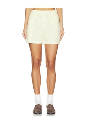 VIR VITA Isla Poplin Short in Yellow. Size XS. Also in S, M, L, XL.