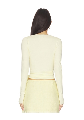 VIR VITA Margot Wrap Top in Yellow. Size XS. Also in S, M.