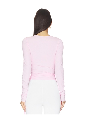 VIR VITA Margot Wrap Top in Pink. Size S. Also in XS, M, L.