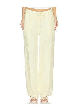 VIR VITA Delphine Linen Pant in Yellow. Size XS. Also in S, M, L, XL.