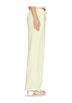 VIR VITA Delphine Linen Pant in Yellow. Size XS. Also in S, M, L, XL.