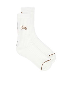 Varley Ivan Light Rib Sock in Ivory.