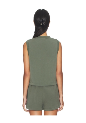 Varley Shea Crop Tank Top in Green. Size XS. Also in S, M, XL.
