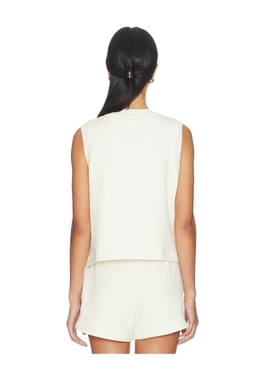 Varley Marla Button Placket Tank Top in Ivory. Size XS. Also in S, M, L, XL.