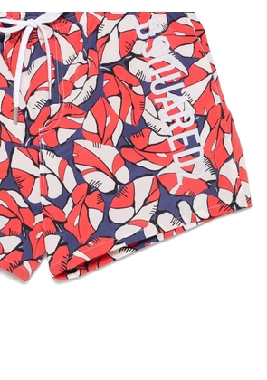 DSQUARED2 leaf-print logo-print swim shorts