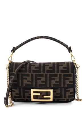 Fendi Pre-Owned Baguette NM Bag Zucca Canvas Mini crossbody bag - Brown