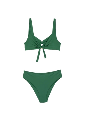 Fisico ring-detail knoted bikini - Green