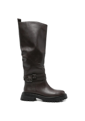 ADRIANNA FERETTI buckle-strap boots - Brown
