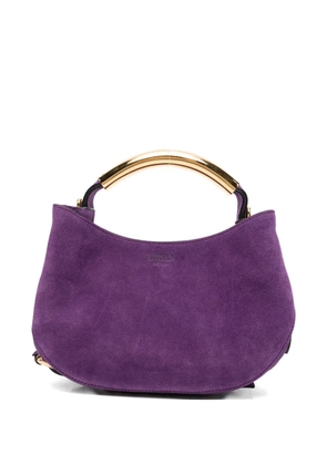Moschino suede logo-embossed tote bag - Purple