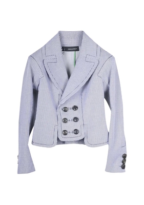 DSQUARED2 houndstooth double-breasted blazer - White