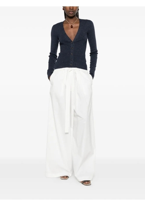Brunello Cucinelli ribbed-knit sequin-embellished cardigan - Blue