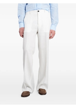 Tagliatore pressed-crease tailored trousers - White