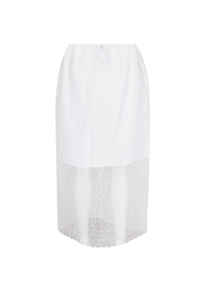 Cecilie Bahnsen Donna flower-embroidered skirt - White