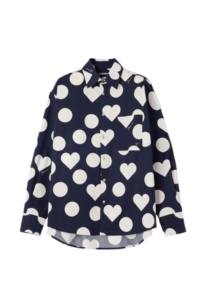 Jacquemus Camargue heart polka-dot shirt - Blue