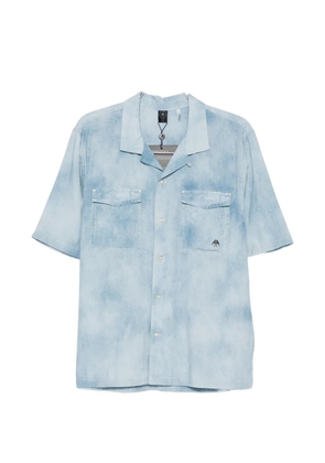 Moose Knuckles denim-print short-sleeve shirt - Black