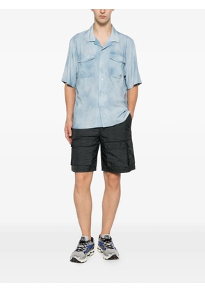 Moose Knuckles denim-print short-sleeve shirt - Black