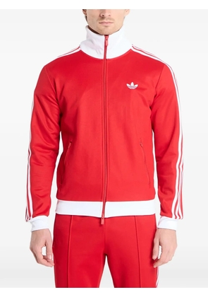 adidas striped zip-up sweatshirt - Red
